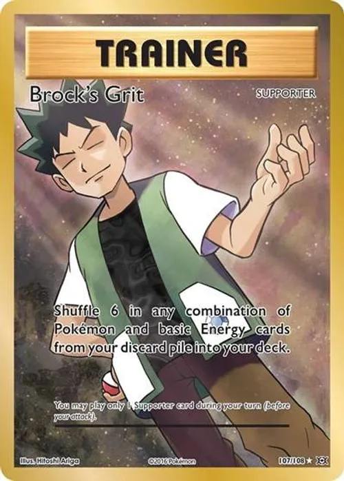 Brock's Grit (Full Art) #107/108 Ultra Rare — XY - Evolutions