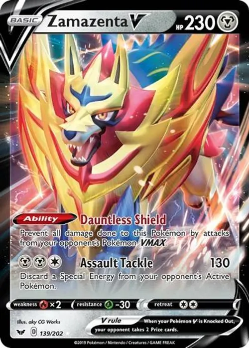Zamazenta V #139/202 Ultra Rare — SWSH01: Sword & Shield Base Set