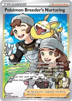 Pokemon Breeder's Nurturing (Full Art) #188/189 Ultra Rare — SWSH03: Darkness Ablaze