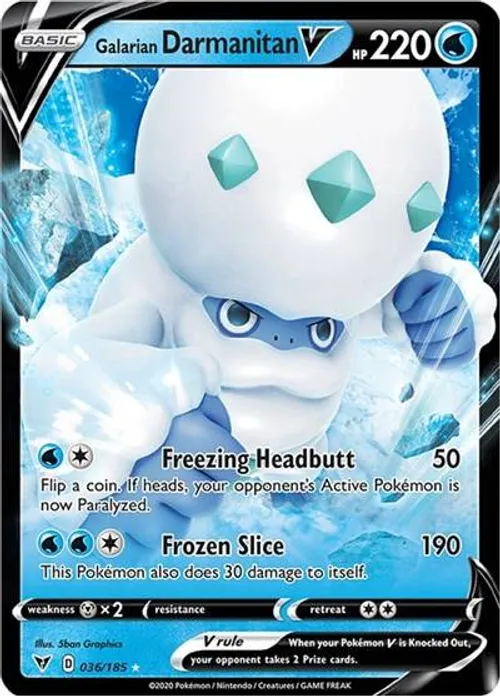 Galarian Darmanitan V #036/185 Ultra Rare — SWSH04: Vivid Voltage