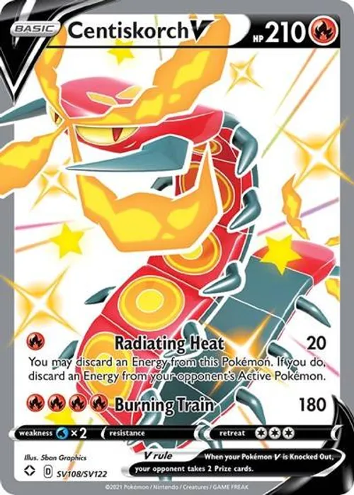 Centiskorch V #SV108/SV122 Shiny Holo Rare — Shining Fates: Shiny Vault