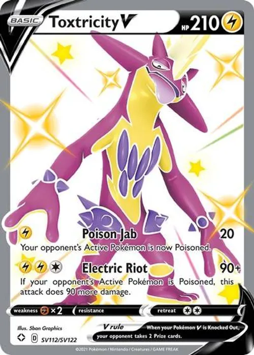 Toxtricity V #SV112/SV122 Shiny Holo Rare — Shining Fates: Shiny Vault