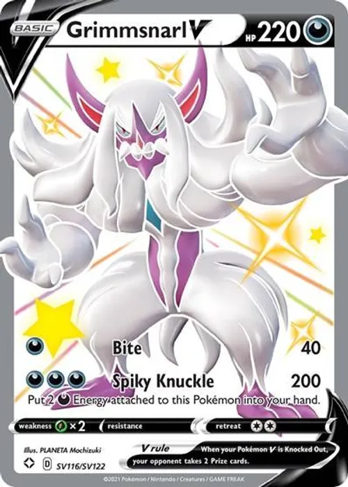 Grimmsnarl V #SV116/SV122 Shiny Holo Rare — Sword & Shield—Shining Fates