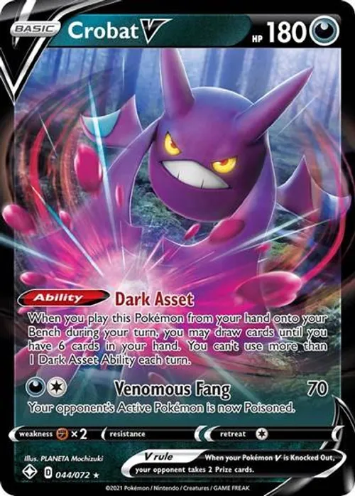 Crobat V #044/072 Ultra Rare — Shining Fates