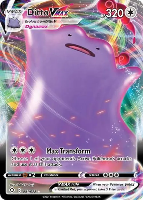 Ditto VMAX #051/072 Ultra Rare — Sword & Shield—Shining Fates