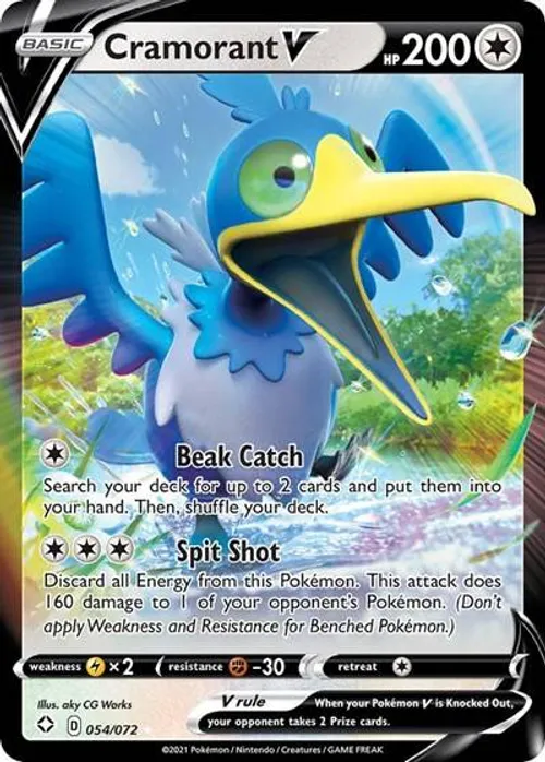 Cramorant V #054/072 Ultra Rare — Shining Fates