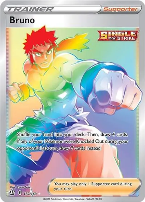 Bruno #172/163 Secret Rare — Sword & Shield—Battle Styles