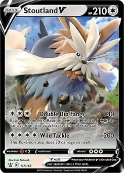 Stoutland V #117/163 Ultra Rare — SWSH05: Battle Styles