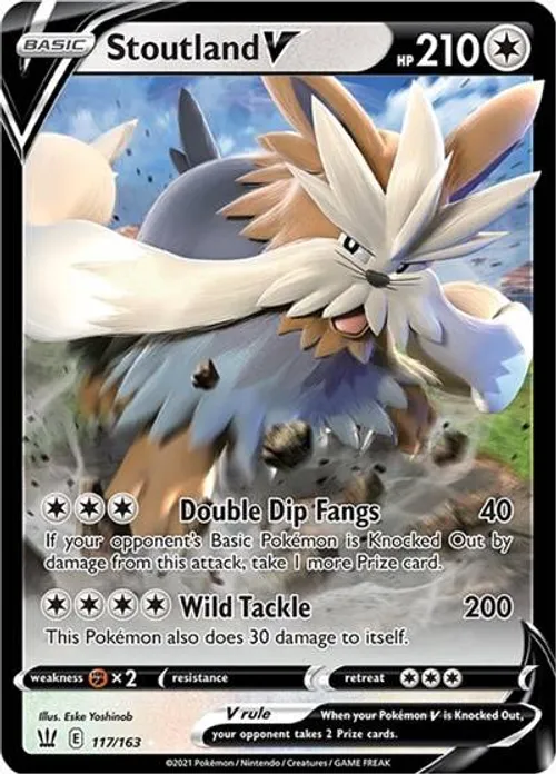 Stoutland V #117/163 Ultra Rare — SWSH05: Battle Styles