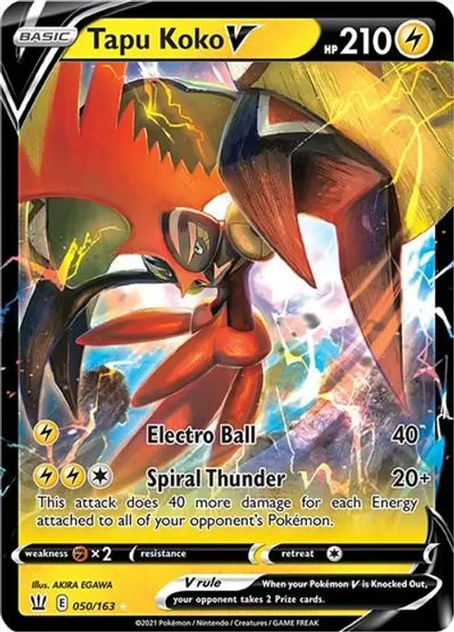 Tapu Koko V #050/163 Ultra Rare — Sword & Shield—Battle Styles
