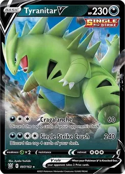 Tyranitar V #097/163 Ultra Rare — Sword & Shield—Battle Styles