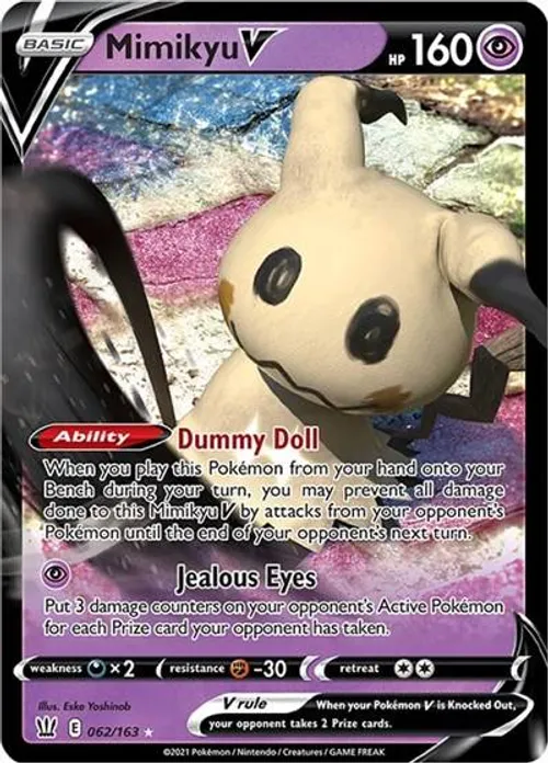 Mimikyu V #062/163 Ultra Rare — Sword & Shield—Battle Styles