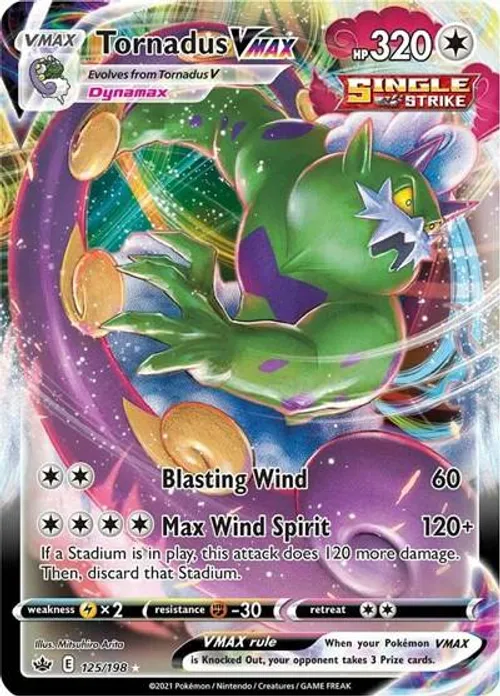 Tornadus VMAX #125/198 Ultra Rare — SWSH06: Chilling Reign