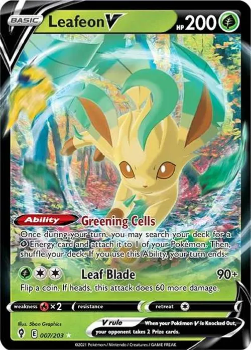Leafeon V #007/203 Ultra Rare — Sword & Shield—Evolving Skies