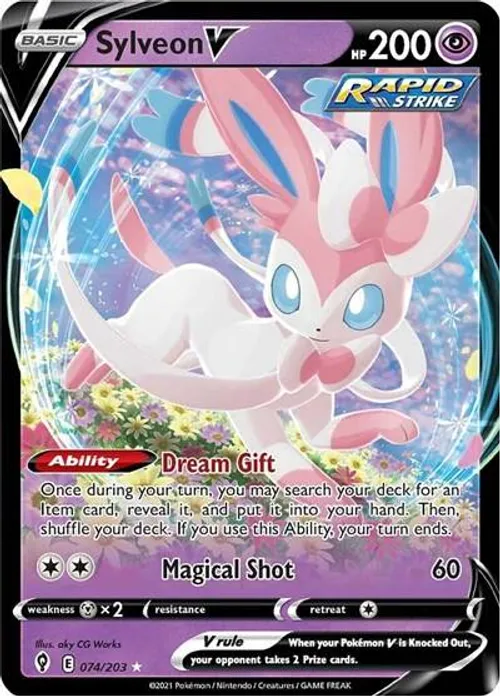 Sylveon V #074/203 Ultra Rare — Sword & Shield—Evolving Skies
