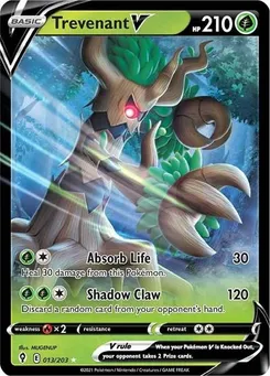 Trevenant V #013/203 Ultra Rare — Sword & Shield—Evolving Skies
