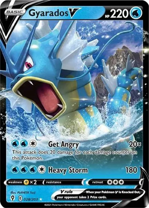 Gyarados V #028/203 Ultra Rare — Sword & Shield—Evolving Skies
