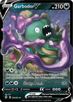 Garbodor V #100/203 Ultra Rare — Sword & Shield—Evolving Skies