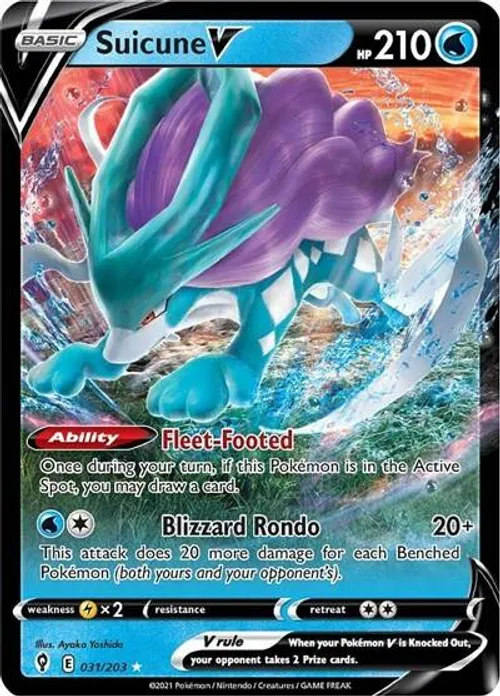 Suicune V #031/203 Ultra Rare — Sword & Shield—Evolving Skies