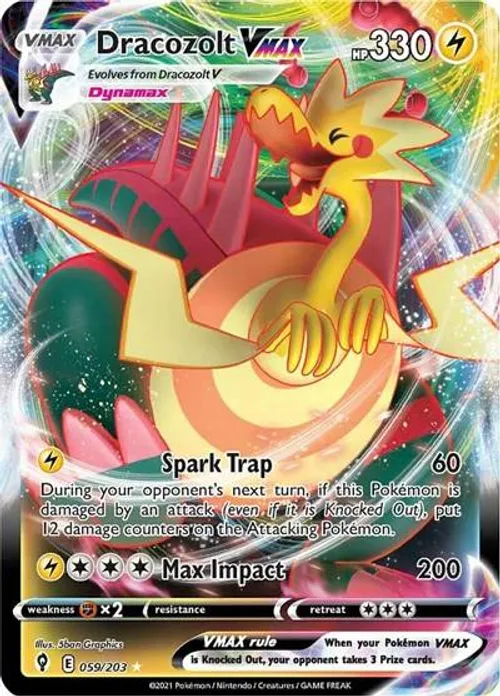 Dracozolt VMAX #059/203 Ultra Rare — Sword & Shield—Evolving Skies