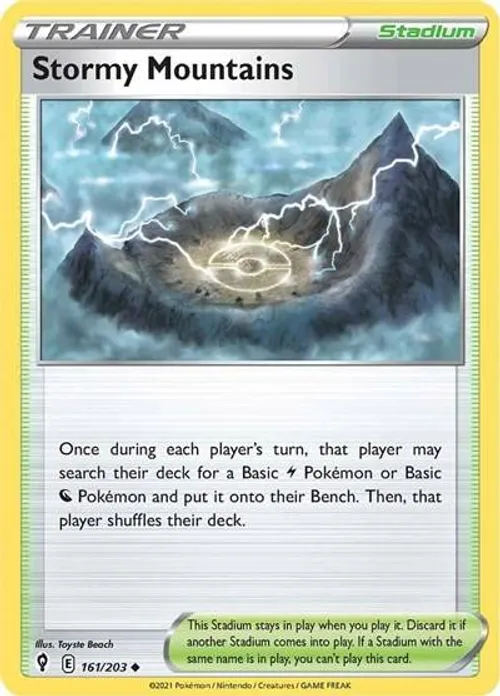 Stormy Mountains #161/203 Uncommon — Sword & Shield—Evolving Skies