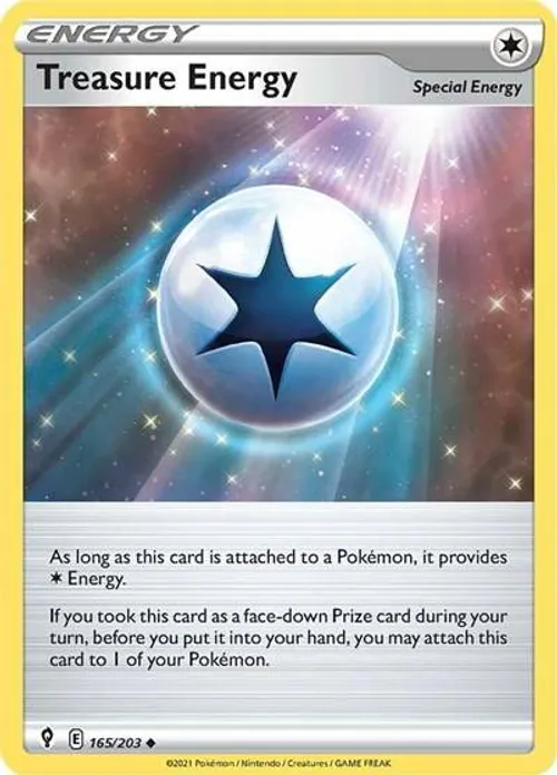 Treasure Energy #165/203 Uncommon — Sword & Shield—Evolving Skies