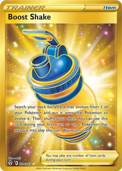 Boost Shake #229/203 Secret Rare — Sword & Shield—Evolving Skies