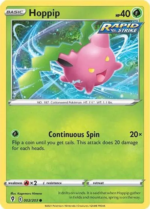 Hoppip #002/203 Common — Sword & Shield—Evolving Skies