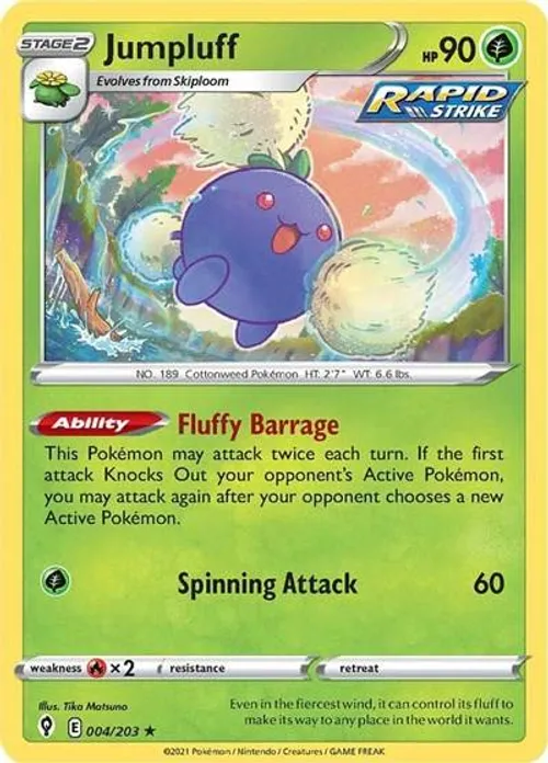 Jumpluff #004/203 Holo Rare — Sword & Shield—Evolving Skies