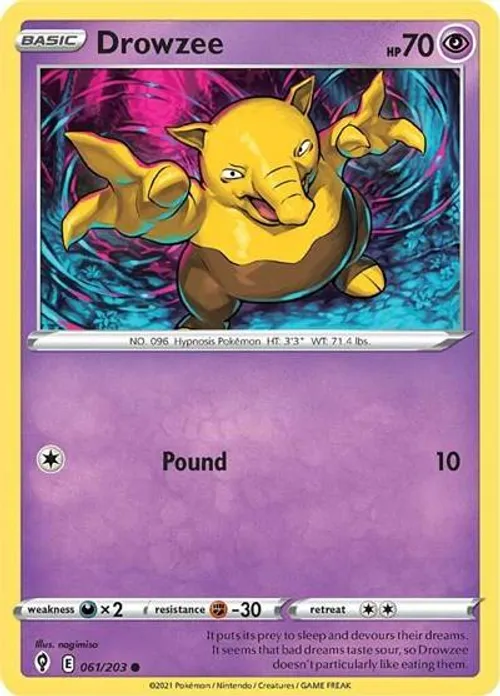 Drowzee #061/203 Common — Sword & Shield—Evolving Skies
