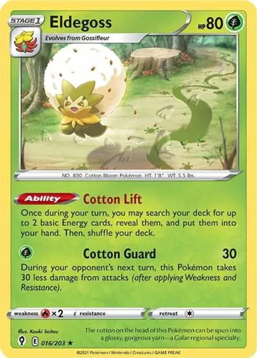 Eldegoss #016/203 Holo Rare — Sword & Shield—Evolving Skies