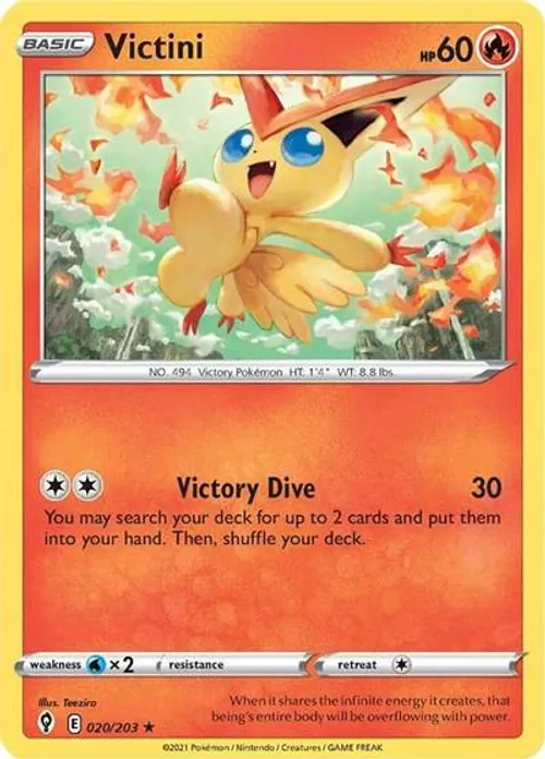 Victini #020/203 Holo Rare — Sword & Shield—Evolving Skies