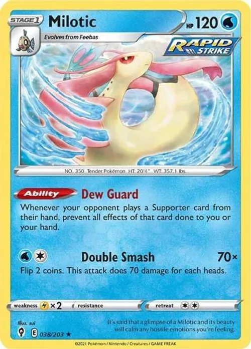 Milotic #038/203 Rare — Sword & Shield—Evolving Skies