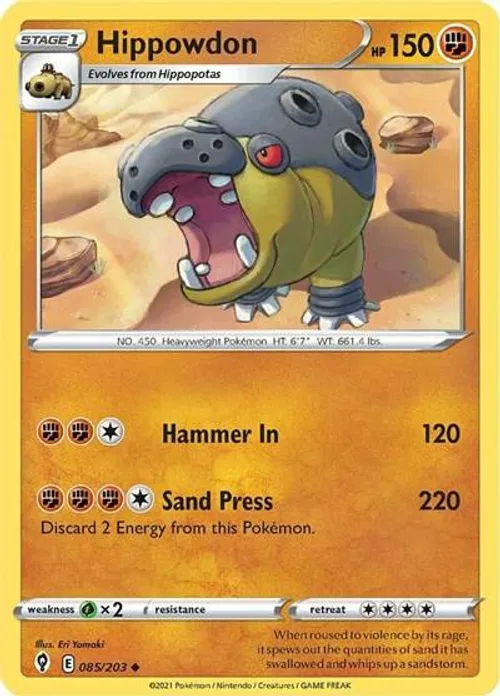 Hippowdon #085/203 Uncommon — Sword & Shield—Evolving Skies
