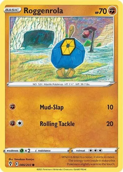 Roggenrola #086/203 Common — Sword & Shield—Evolving Skies