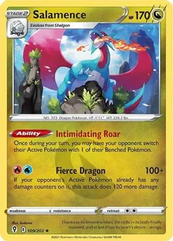 Salamence #109/203 Holo Rare — Sword & Shield—Evolving Skies