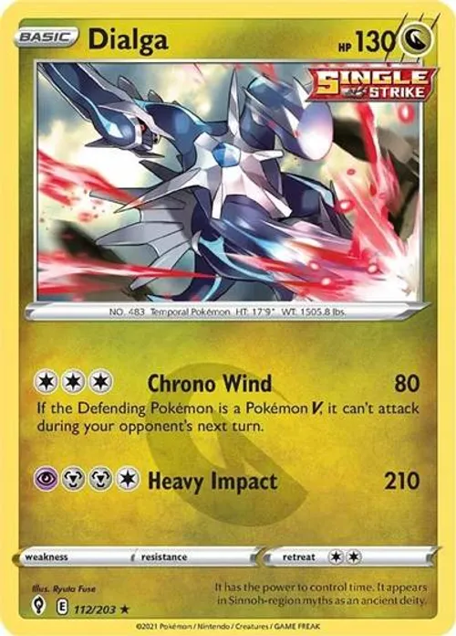 Dialga #112/203 Holo Rare — Sword & Shield—Evolving Skies