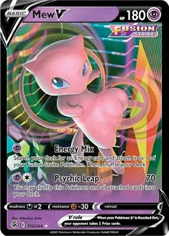 Mew V #113/264 Ultra Rare — Sword & Shield—Fusion Strike