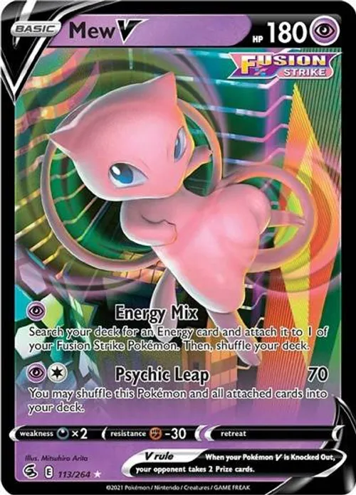 Mew V #113/264 Ultra Rare — Sword & Shield—Fusion Strike