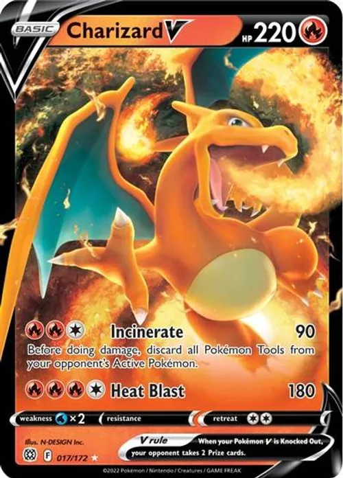 Charizard V #017/172 Ultra Rare — Sword & Shield—Brilliant Stars