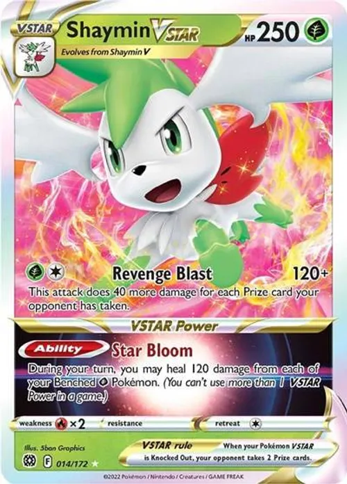 Shaymin VSTAR #014/172 Ultra Rare — Sword & Shield—Brilliant Stars