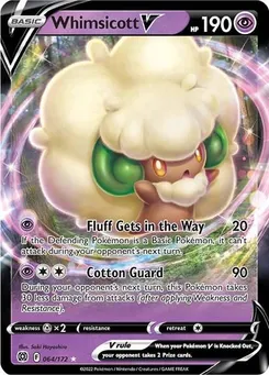 Whimsicott V #064/172 Ultra Rare — Sword & Shield—Brilliant Stars