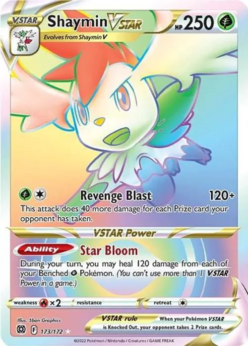 Shaymin VSTAR #173/172 Secret Rare — Sword & Shield—Brilliant Stars