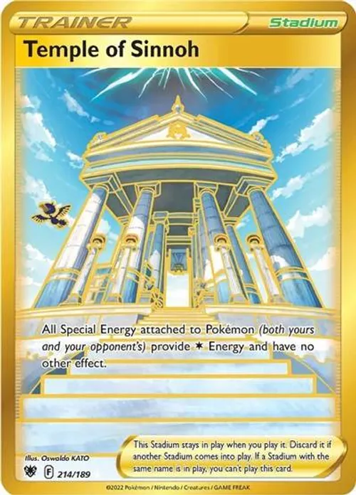 Temple of Sinnoh #214/189 Secret Rare — Sword & Shield—Astral Radiance