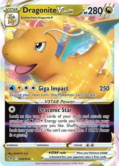 Dragonite VSTAR #050/078 Ultra Rare — Sword & Shield—Pokémon GO