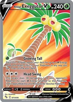 Alolan Exeggutor V #071/078 Ultra Rare — Sword & Shield—Pokémon GO