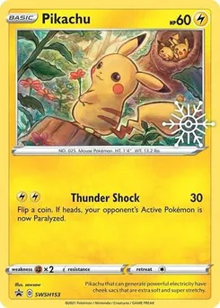 Pikachu - SWSH153 (Holiday Calendar) #SWSH153 Promo — SWSH: Sword & Shield Promo Cards
