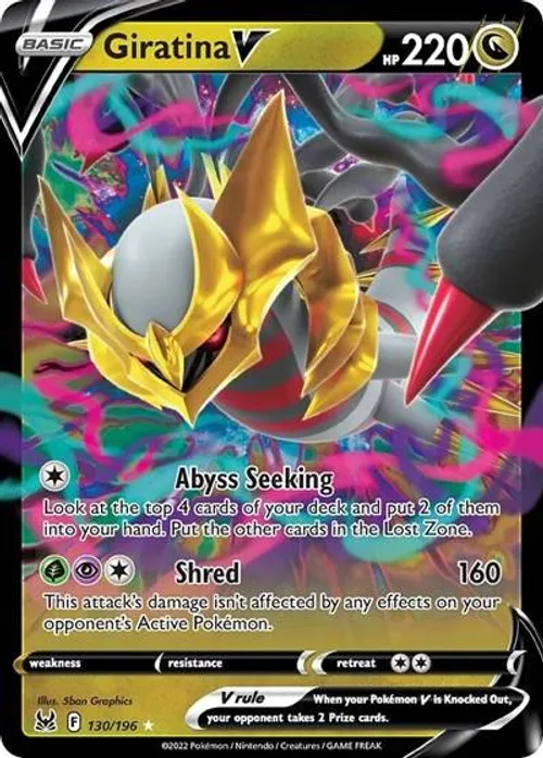 Giratina V #130/196 Ultra Rare — Sword & Shield—Lost Origin