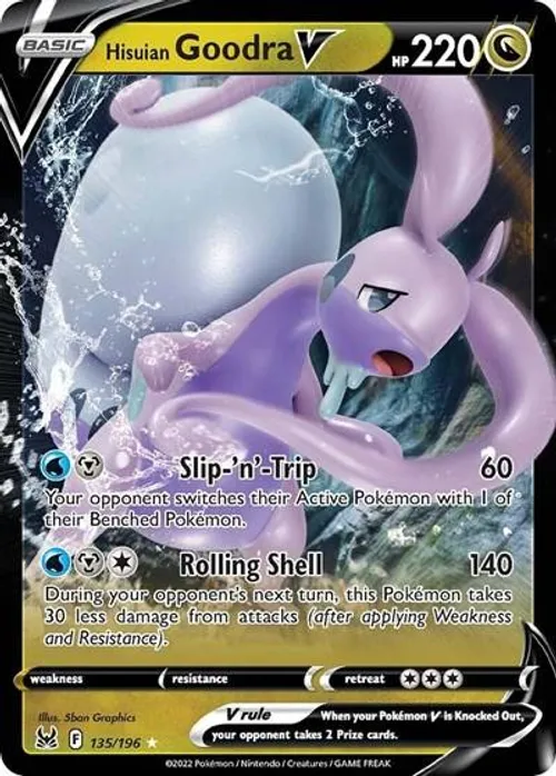 Hisuian Goodra V #135/196 Ultra Rare — Sword & Shield—Lost Origin