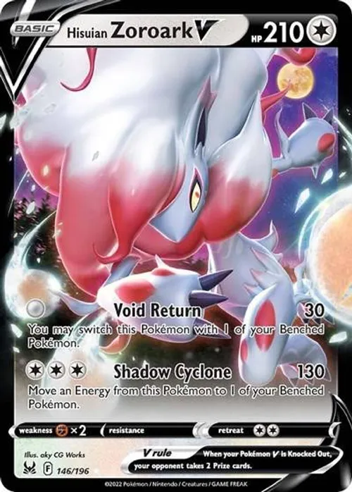 Hisuian Zoroark V #146/196 Ultra Rare — Sword & Shield—Lost Origin